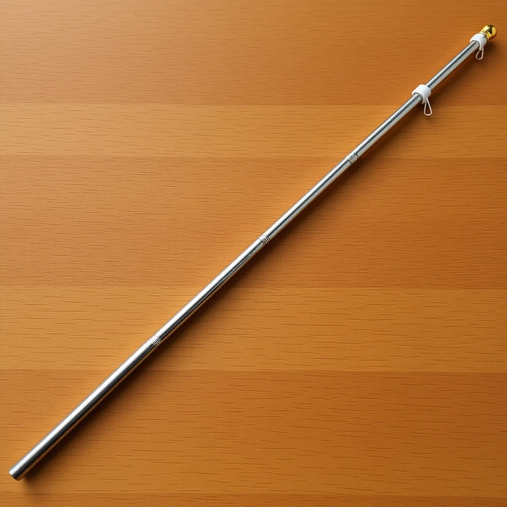 

Durable Stainless Steel Flagpole Rustproof for Yard Garden Outdoor Events Rotating Ring Detachable Structure Easy Assembly