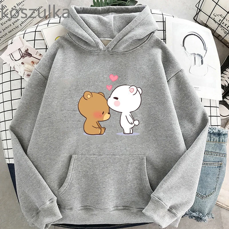 Bubu Dudu-sudaderas con capucha para mujer, chándal Harajuku con patrón divertido, Sudadera con capucha de estilo coreano, Tops con estampado de dibujos animados bonitos