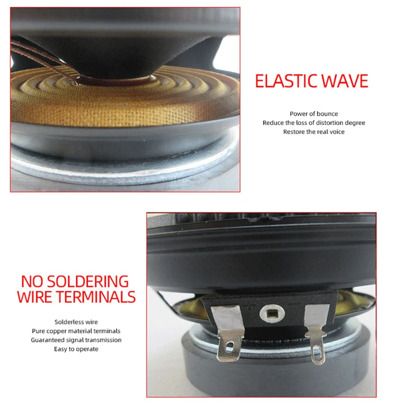 4 بوصة/5 بوصة/6.5 بوصة ستيريو السيارة منتصف المدى مكبر الصوت مكبر صوت للسيارة 400 واط/500 واط/650 واط منتصف باس مناسبة لتعديل صوت السيارة #4