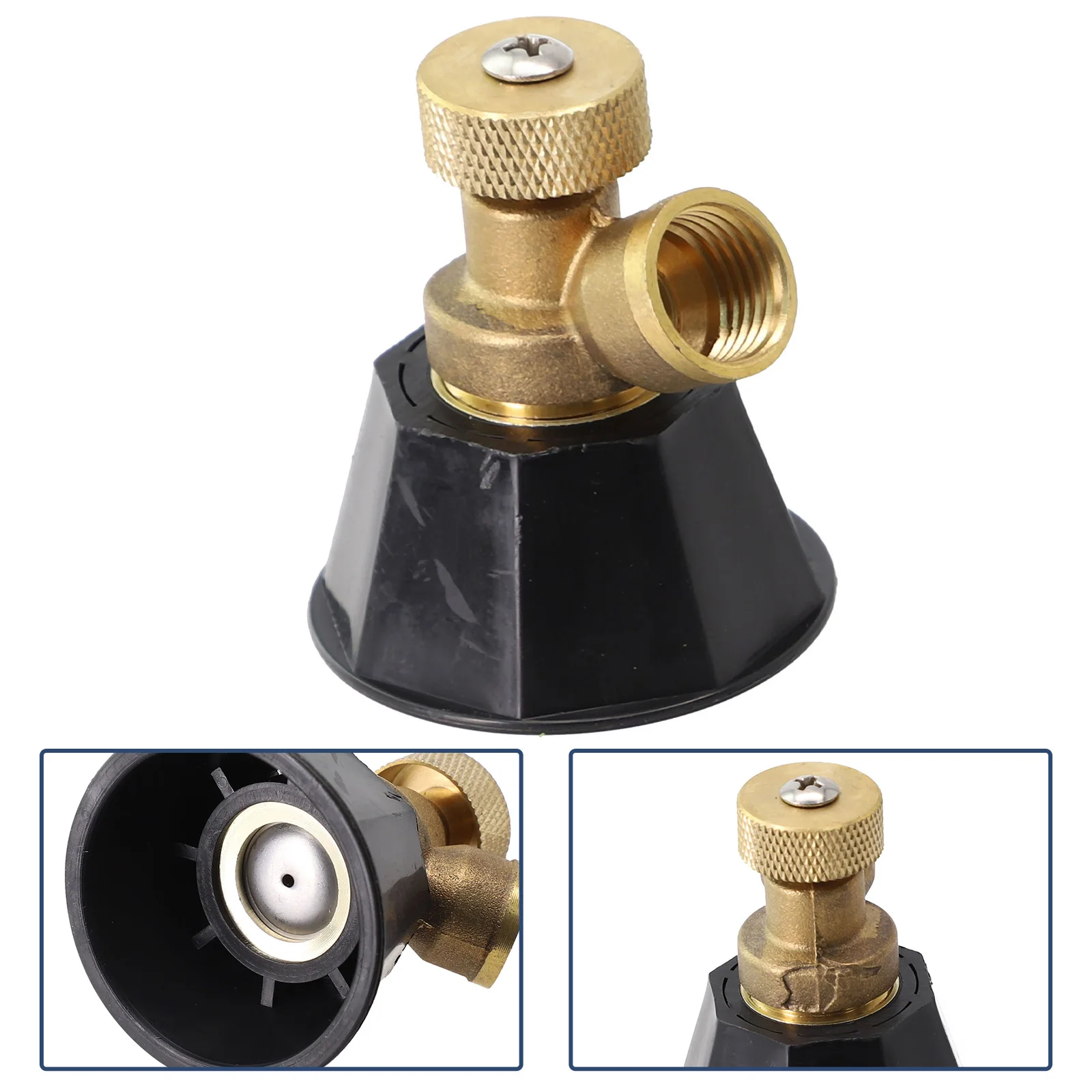 Brass-Material Atomization Nozzle with Adjustable Output for Cyclone-Style and Whirlwind-Style Farm and Garden Sprinklers