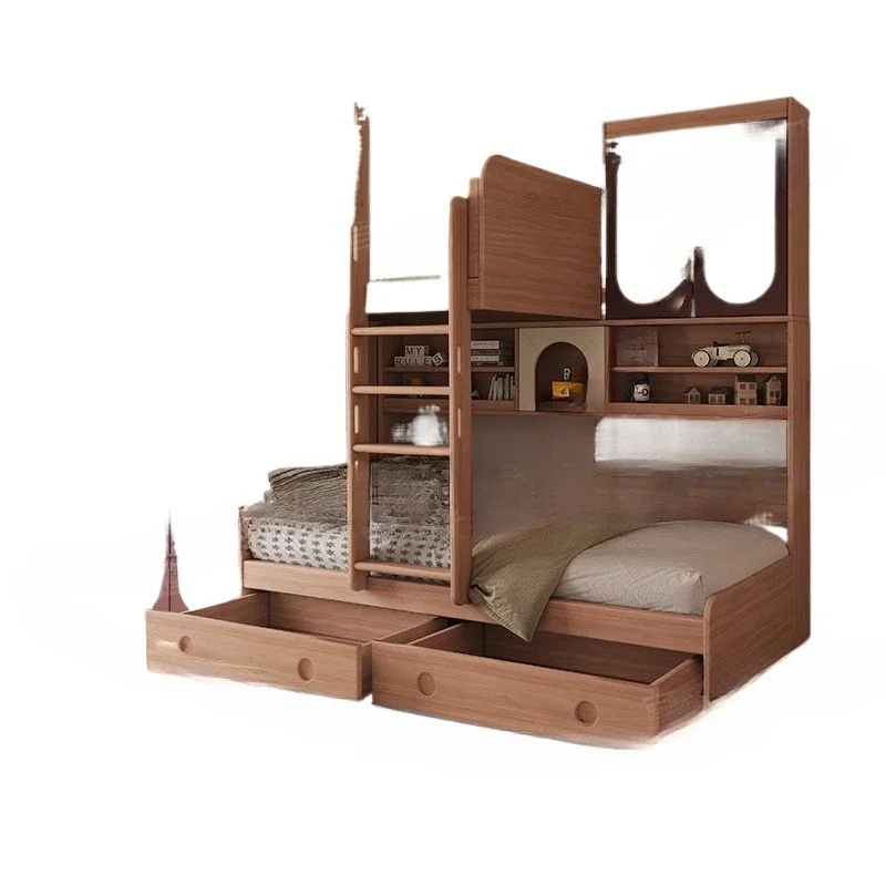 

Dislocation type upper and lower beds Interlaced upper and lower bunk children's bed High and low beds