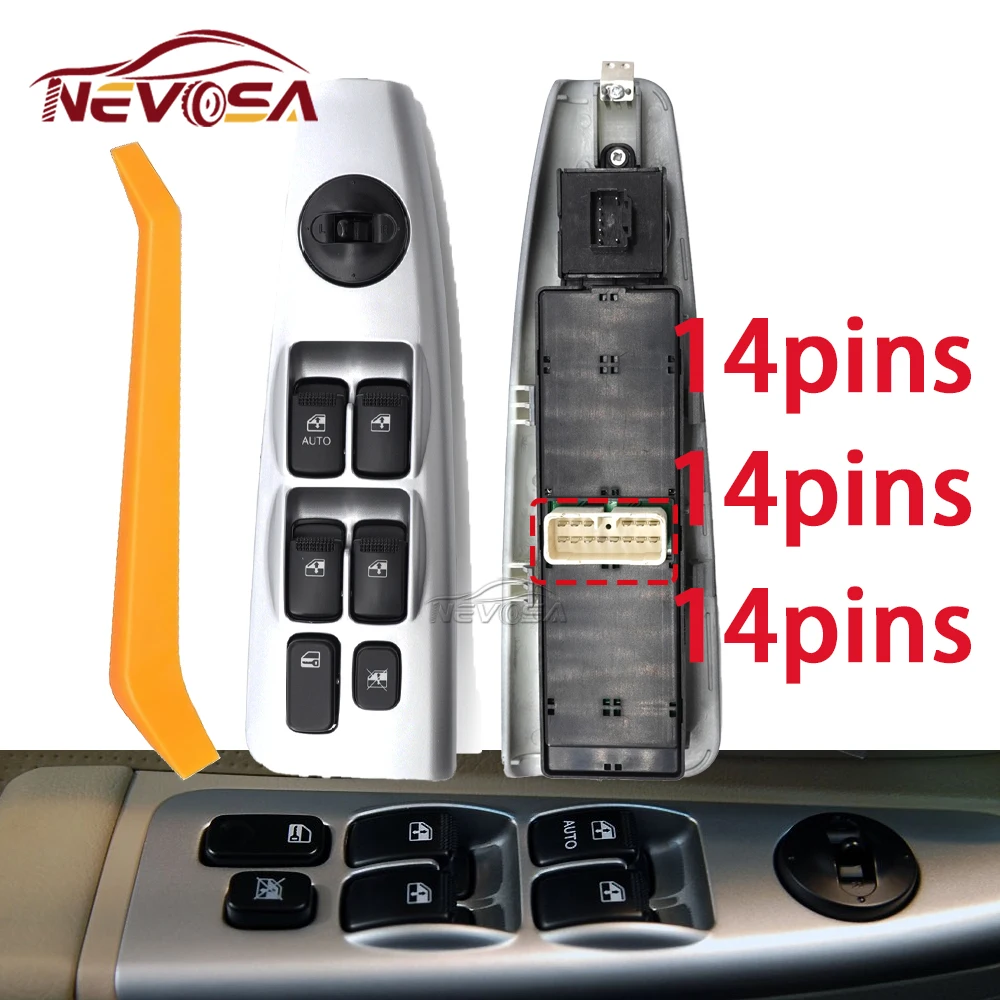 Left Hand Driver For Kia Cerato 2004 2005 2006 2007 2008 2009 Main Window Glass Control Switch 935702F460 935702F200 93570-0S401