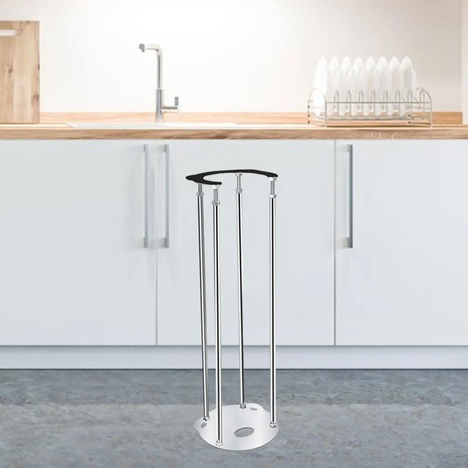 

Home Undercounter Basin Support Rod Multifunction Steel Labor Saving Detachable Telescopic Sturdy Support Pole