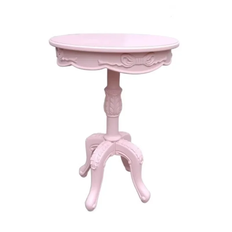 

Solid wood small round coffee side dessert restaurant dining homestay balcony leisure livingtable