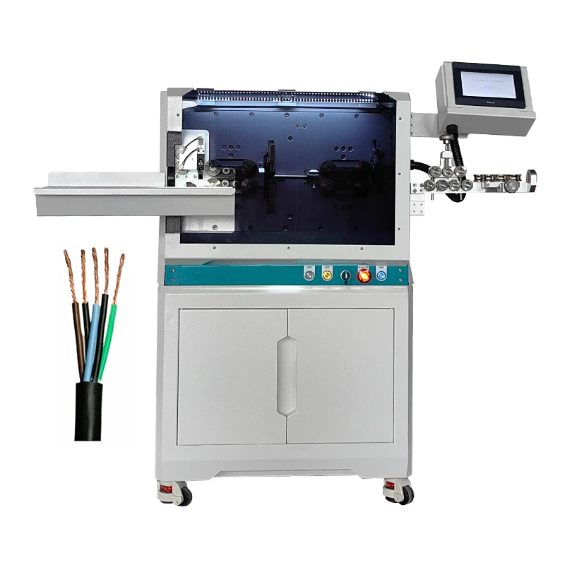 EW-05F+T3 Data Cable Making Machine For Cutting And Stripping Cable Machine Cable Manufacturing Equipment
