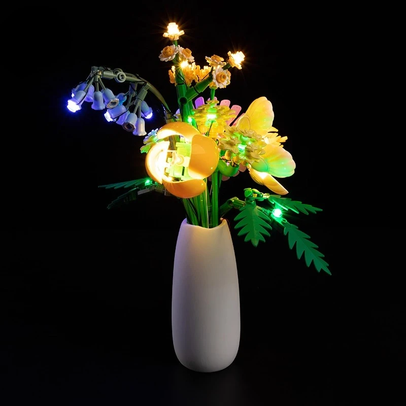 Conjunto de luz LED adequado para LEGO Petite Sunny Bouquet 10347 Os blocos de construção da coleção botânica não incluem o modelo de tijolos