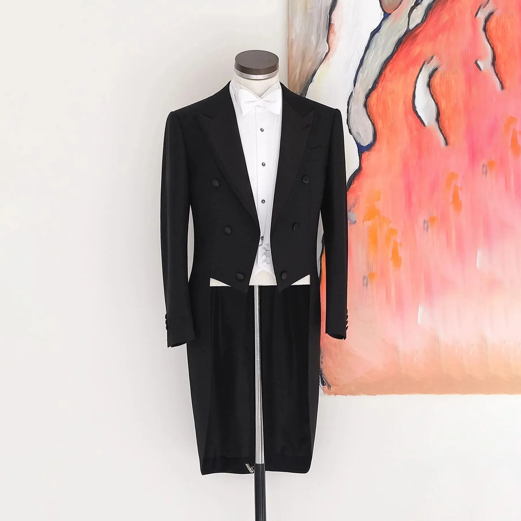 Classic Black Wedding Men Suits Slim Fit Tailor-Made Tailcoat Groom 2-Pieces Coat And Pant Formal Occasions Party Costume Made