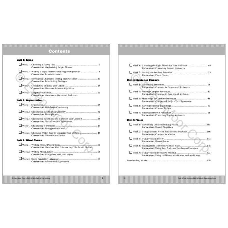 Evan-Moor Daily 6-Trait Writing Grade 6 SE Workbook,aged 9 10 11 12, English book 9781596733022