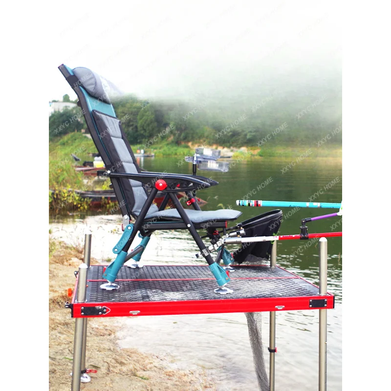 Fishing Chair All Terrain Foldable and Portable Fishing Chair Reclining Table Fishing Chair Fishing Seat