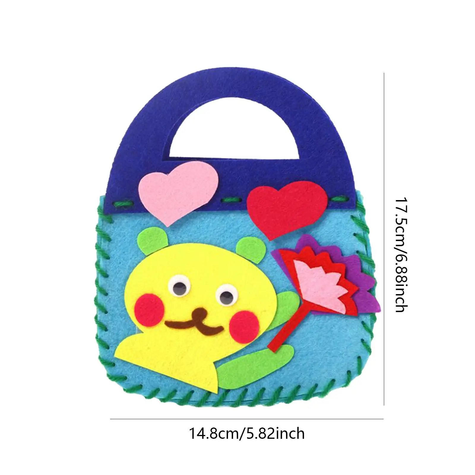 Kit borsa da cucito fai-da-te Bella decorazione a forma di orso Borsa fatta a mano per bambini