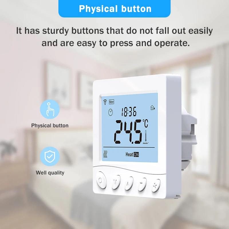 Tuya Wifi Heating Thermostat Smart Home Boiler Thermostat  UnderFloor Heating Digital Temperature Controller Alexa Google Home