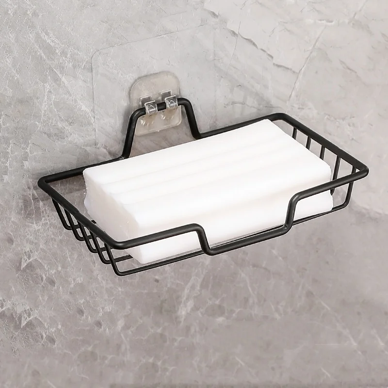 

Stainless Steel Soap Dish – Wall-Mounted, No Drill, Holds 2 Soap Bars, Drain Holes, Bathroom Decor