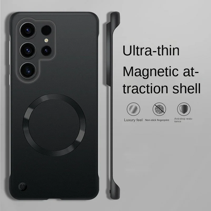 

Ultra Thin Matte Magsafe Magnetic Wireless Charging Case For Samsung Galaxy S25 S24 S23 S20FE S22 Ultra Plus PC Hard Cover
