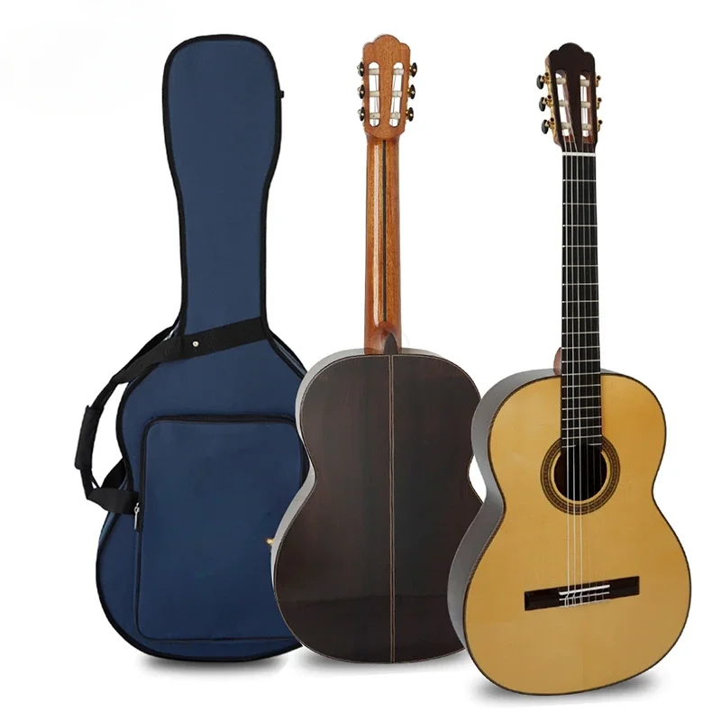 

Free Foam Case Aiersi Gloss All Solid Spruce Top Rosewood Body Concert Solo Playing Nylon String Classical Guitar Instrument