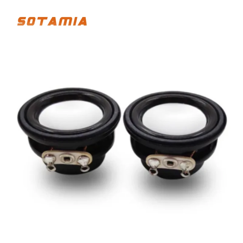 SOTAMIA 2Pcs 27mm Mini Audio Speaker 4 Ohm 2 W Loudspeaker Multimedia Music Amplifier Speaker Home Theater DIY Toys Player Units