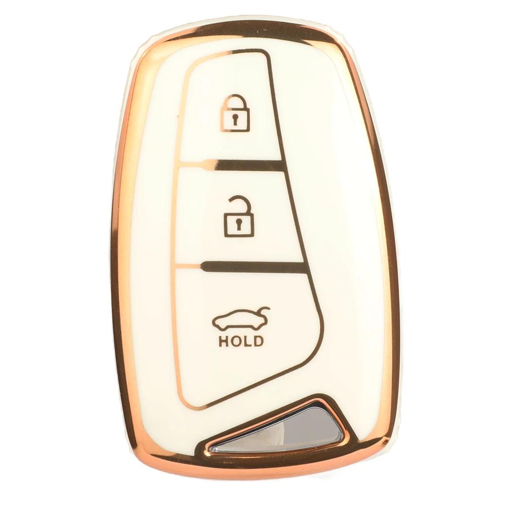 เคสกุญแจรีโมทรถยนต์ TPU ยี่ห้อ Jingyuqin สำหรับ Hyundai Solaris ix35 ix45 Accent Elantra Santa Fe