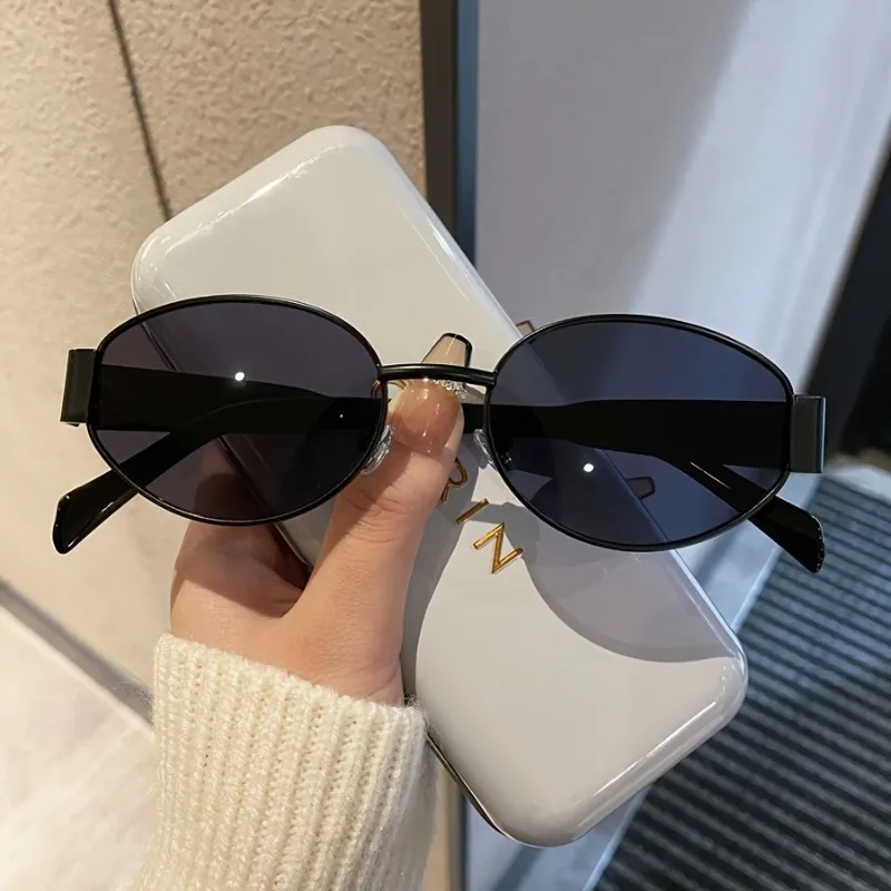 5 Stück Modische Runde Sonnenbrillen für Damen und Herren Sommer Neuer Stil Metallrahmen Casual für Reisen und Autofahren