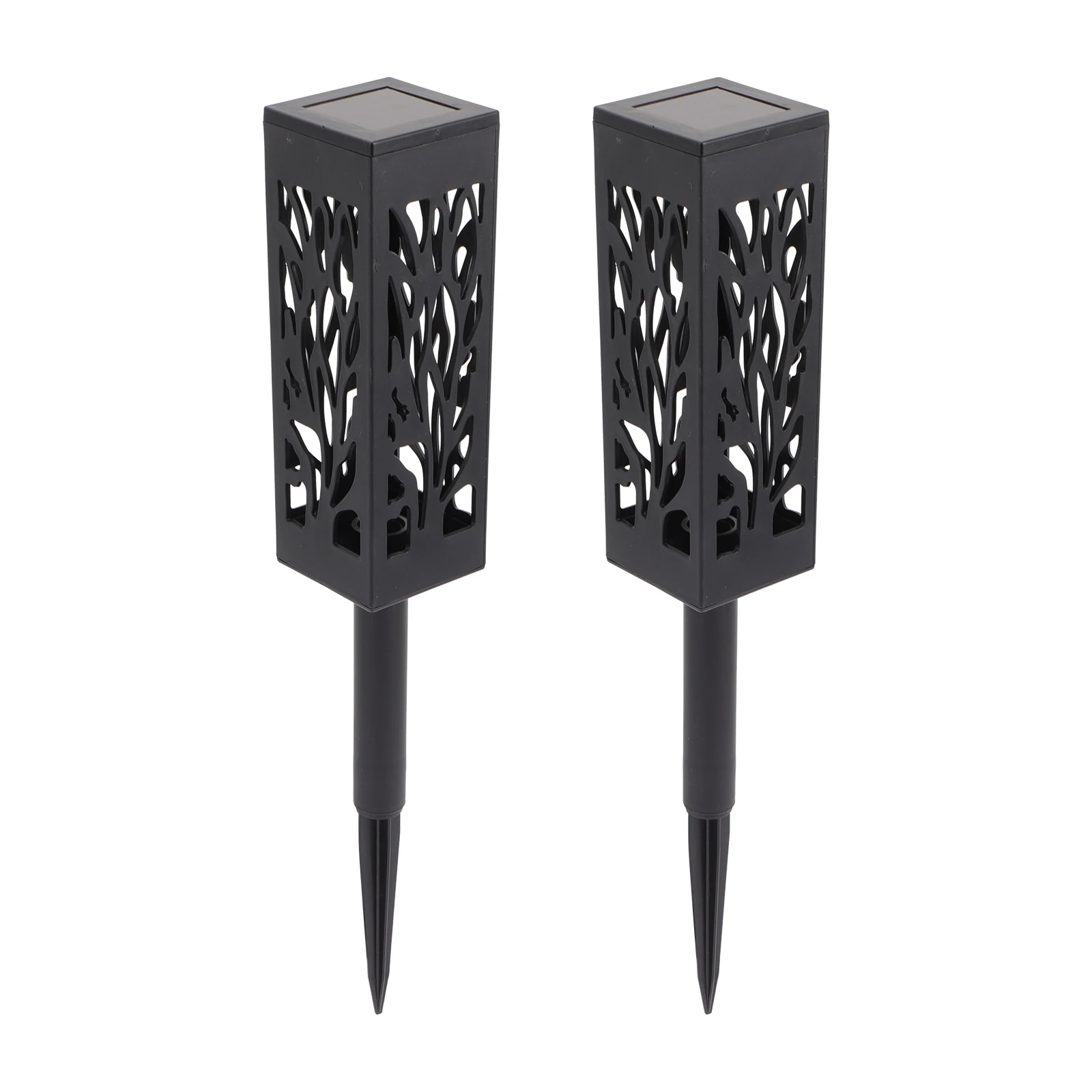 

2 pcs Led Solar Stake Lights Durable Pp Material Garden Pathway Ground Inserted Lamps Outdoor Landscape Lawn Yard Lights Warm