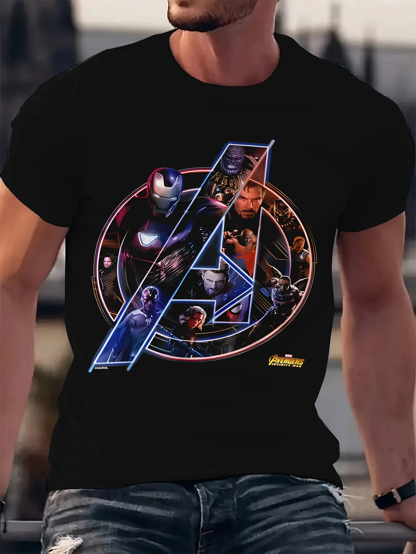 تي شيرت مارفل أفنجرز جرافيك آيرون مان كابتن أمريكا مور الأبطال الخارقين تصميم ثلاثي الأبعاد طباعة ريترو موضة المنتقمون تي شيرت