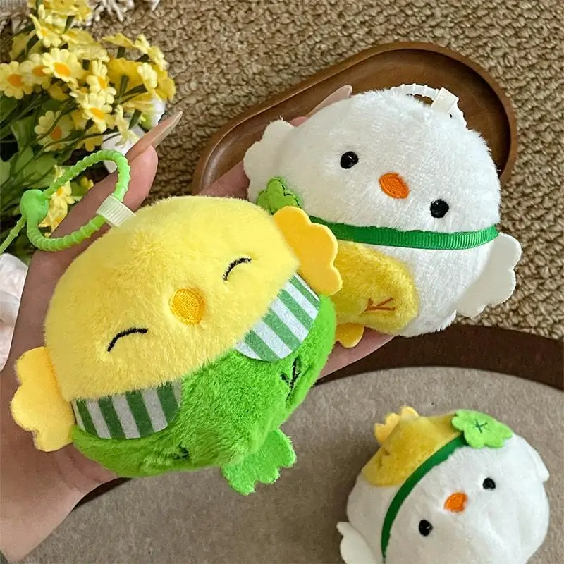 Kawaii Bird Plush Keychain Fluffy Stuffed Chick Pendant Keyring Cute Bag Charm for Girls Daily Use