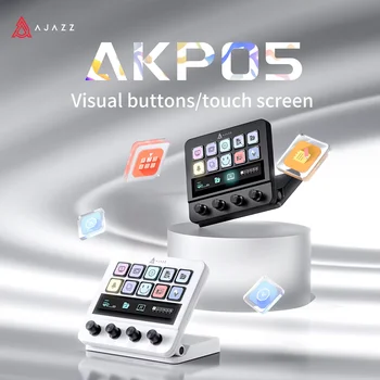 Ajazz AKP05 Mechanical Macro Keyboard Multi-Function Desktop Assistant for Office and Gaming, Easy-to-Use Multimedia Controls