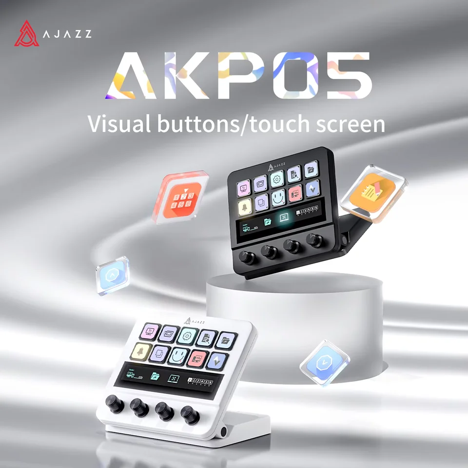 Ajazz AKP05 メカニカルマクロキーボード、多機能デスクトップ