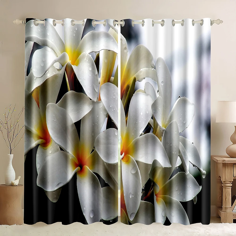 

Floral Window Curtain,3D Printed Colourful Peony Flower Spring Blossom Rose Daisy Valentine Printed Purple Pink Blackout Curtain