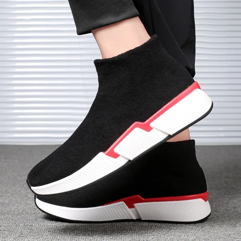 

Men's Sock Boots Fashion Men's Casual Shoes 2025 New Slip-on Men Sneakers Comfortable Breathable Male Flats Zapatillas De Hombre