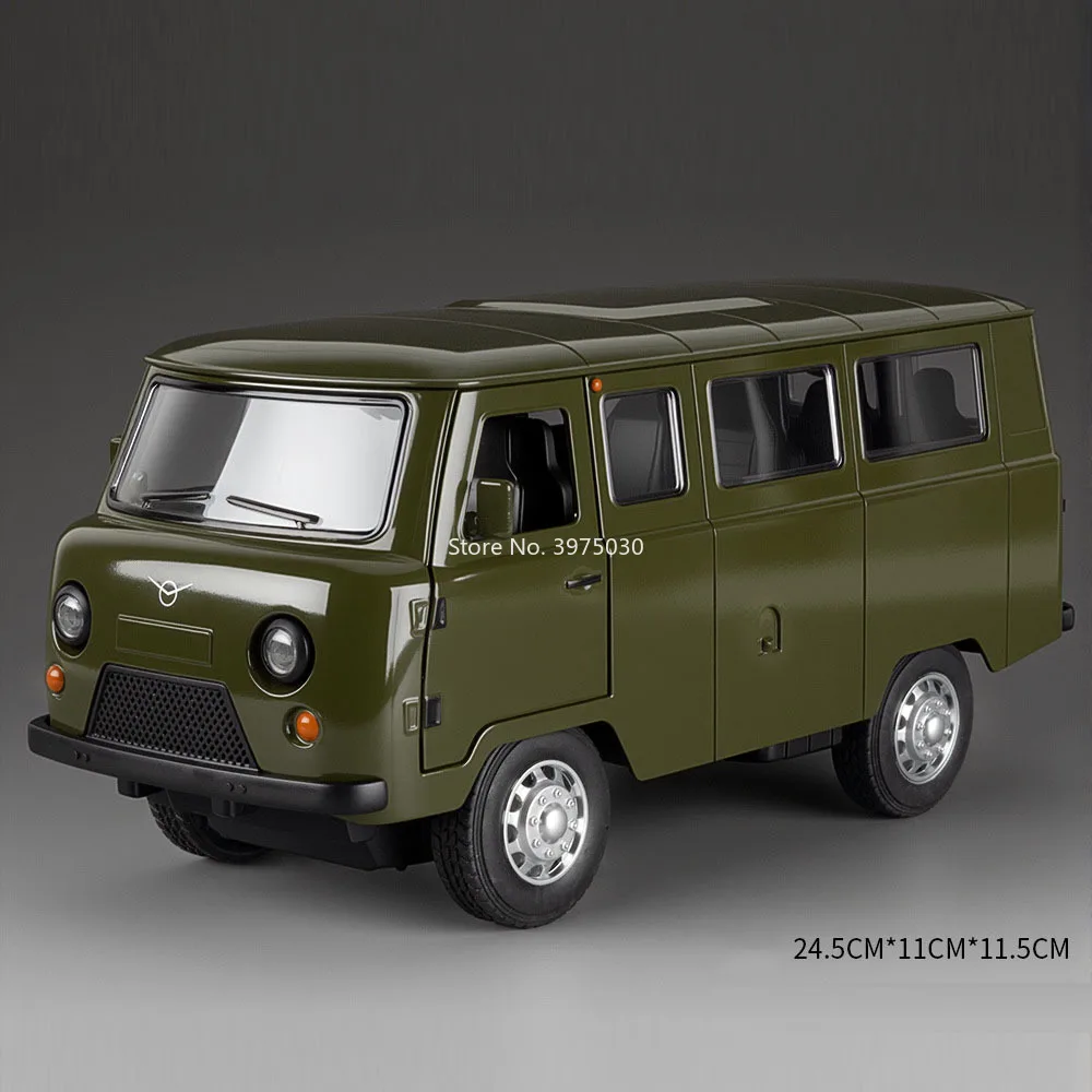 1:18 Russian UAZ-452 Toys Cars Alloy Diecast Model Wheel Pull Back