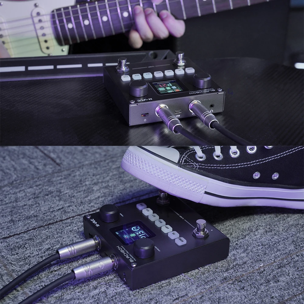 

M-VAVE BLACK BOX Guitar Integrated Effect Pedal Guitar/Bass Amp Simulator w/80 Editable Presets 6 FX & Built-in Battery​​