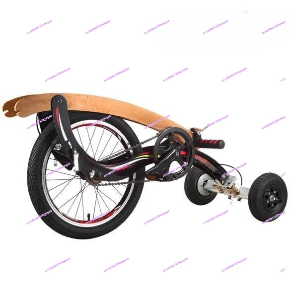 Folding Exercise Stand Up Half Bike Without Seat, Portable 20 Inch Sports Bike Fitness