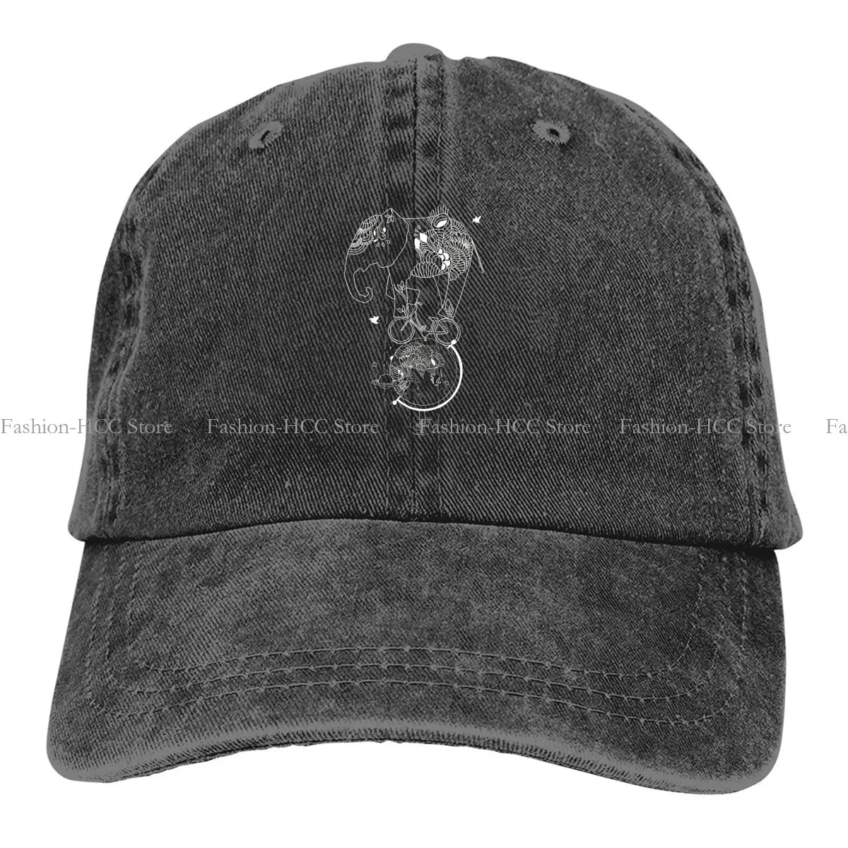 Summer Cap Sun Visor Elephant On Tour Hip Hop Bike Bicycle Cycling Cowboy Hat Peaked Hats