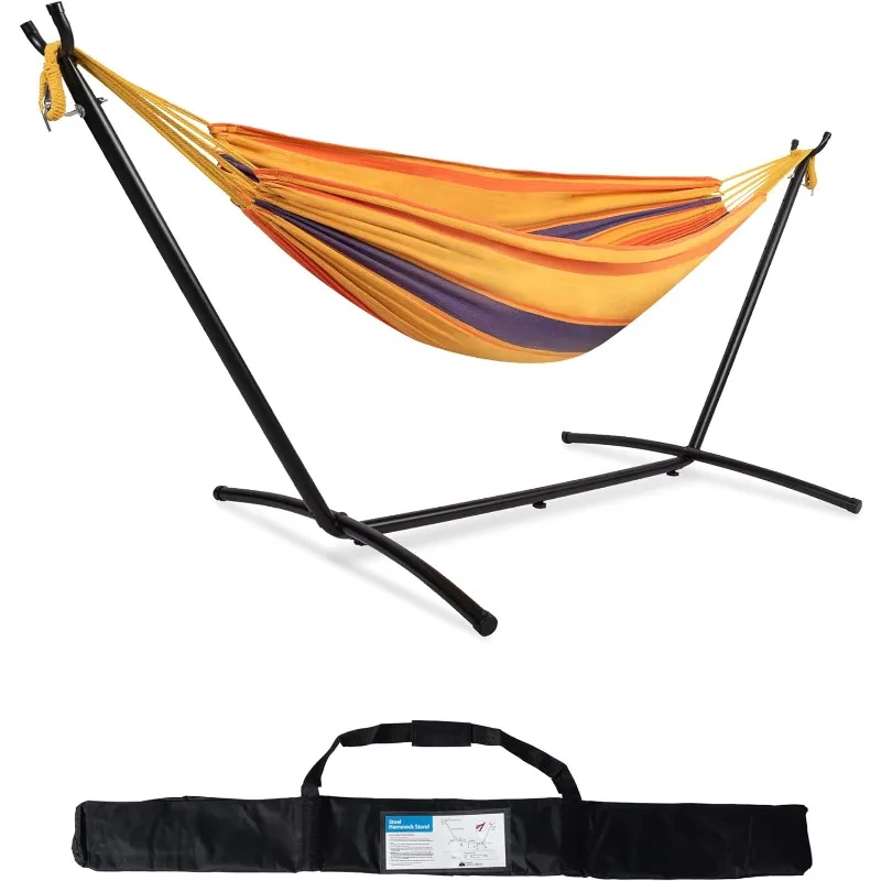 

2-Person Hammock with Durable Space Saving Steel Stand, 450 lb Capacity, Premium Carry Bag Included