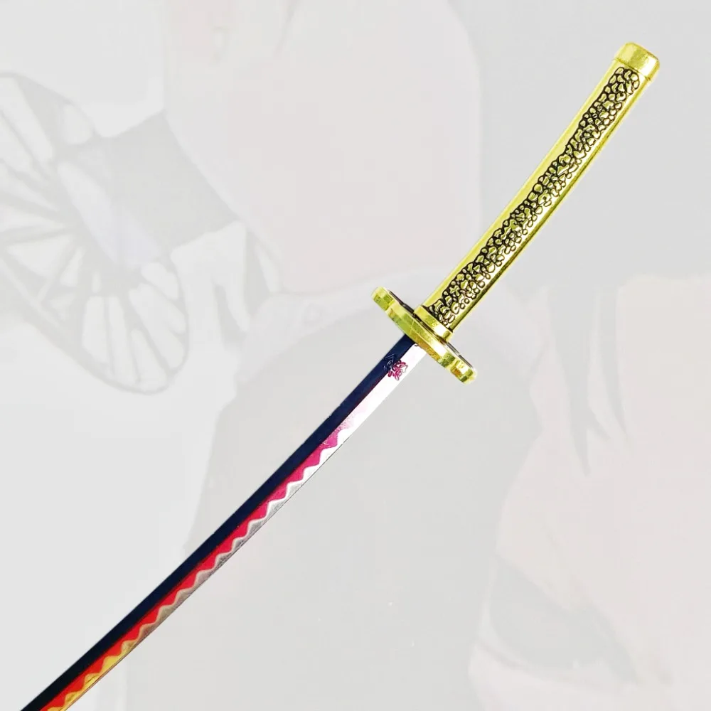 Épée Katana en métal Demon Slayer Tsugikuni Yoriichi, sabre de samouraï japonais, couteau Ninja, accessoires de Cosplay, jouet accessoire, 9.4 pouces
