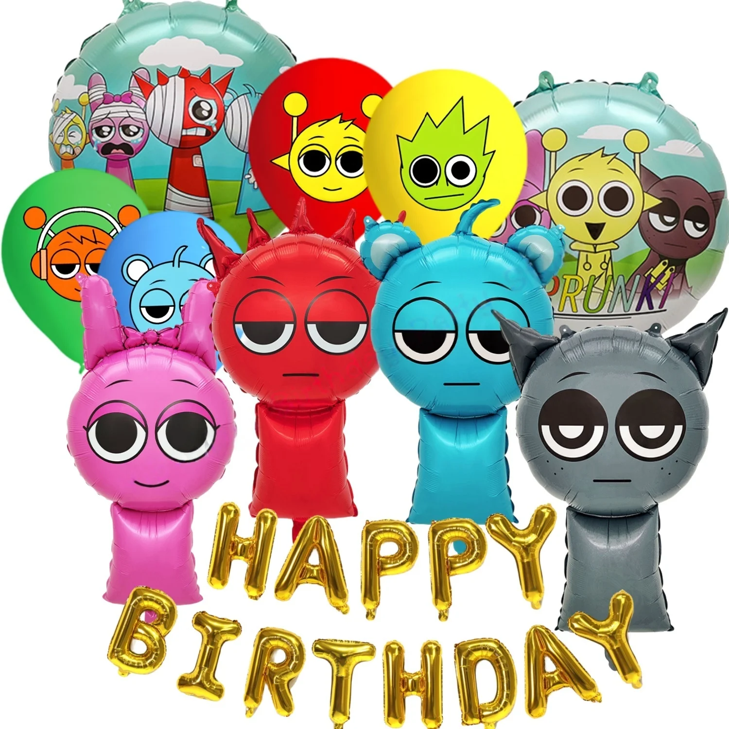 

Sprunki Balloon Set Sprunki Birthday Party Decoration Sprunki NumberBirthday Balloons Favors for Baby Shower Supplies kid Gift
