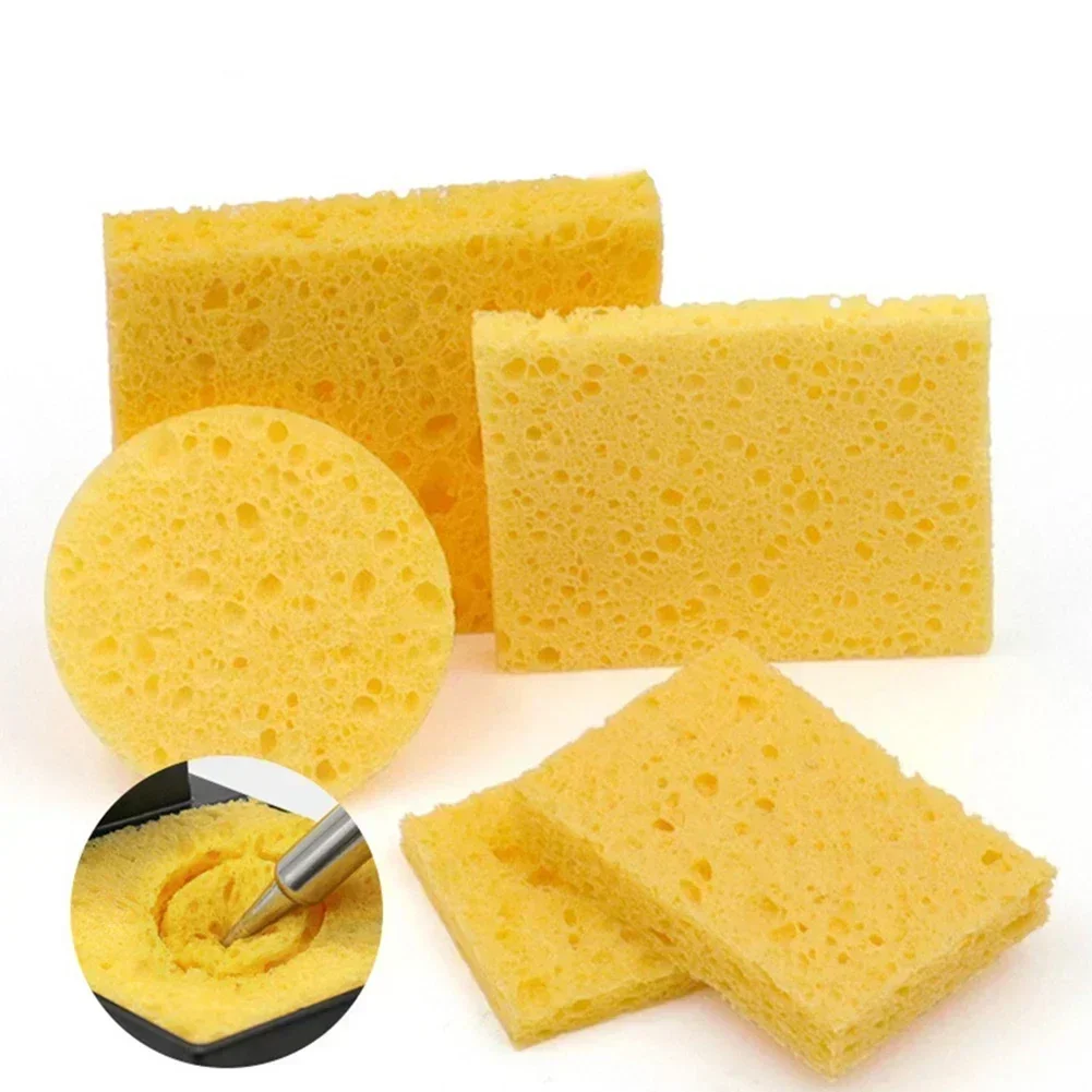 

10pcs High Temperature Resistant Soldering Iron Tips Cleaning Sponge For Remove Solder Residue Maintain PCB Components Cleaning