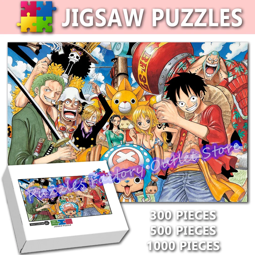 

One Piece Stampede Cartoon Anime Jigsaw Monkey D. Luffy Roronoa Zoro Figure Print Puzzle Kids Educational Toys Christmas Gifts