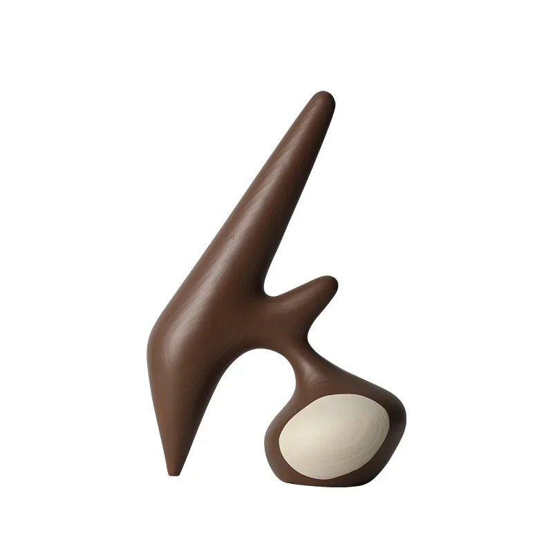 

Italian minimalist creative abstract wood grain resin ornaments living room study decoration crafts