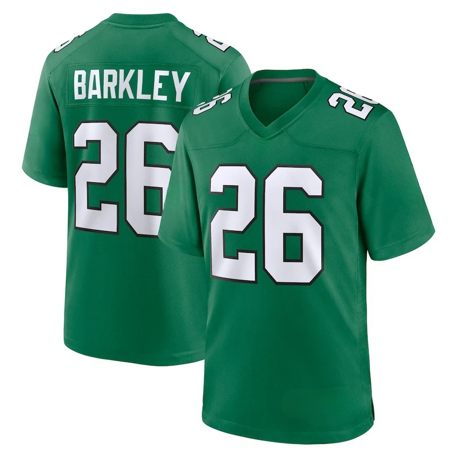 Customized Philadelphia Embroidered Football Jerseys Men Women Youth Barkley Hurts Smith Kelce Shirts