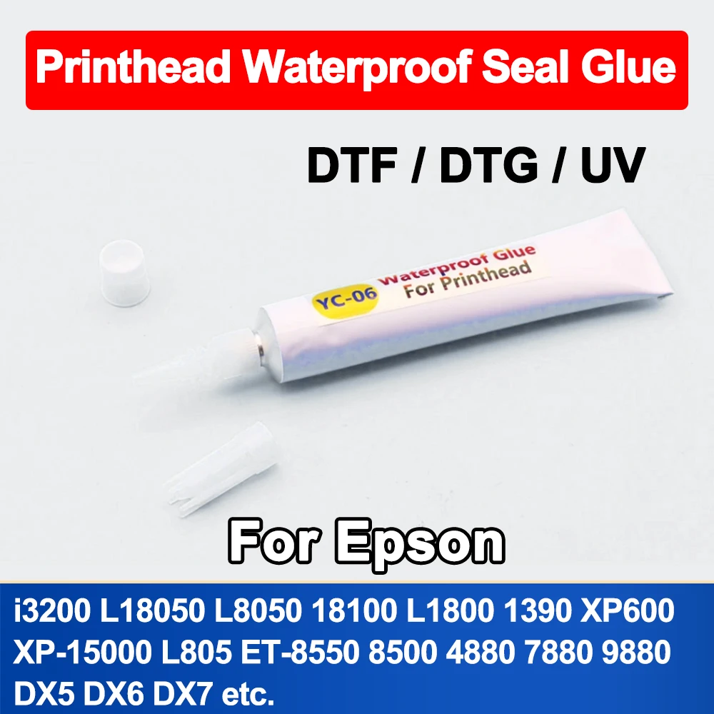 

Printhead Sealing XP600 i3200 4720 DX5 DX6 DX7 Waterproof Seal Glue PrintHead Prevent Ink Liquid Damage For Epson DTF DTG UV