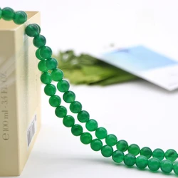 AAAA Natural Stone Green Agate Beads for Jewelry Making DIY Charm Women Necklace Bracelet 4-12mm Onyx Keychain Accessories