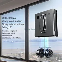 Robot Window cleaner,Dual Water Spray,Smart Memory,High Vacuum Suction, Laser Sensor, Home Wall Glass Cleaning Robot