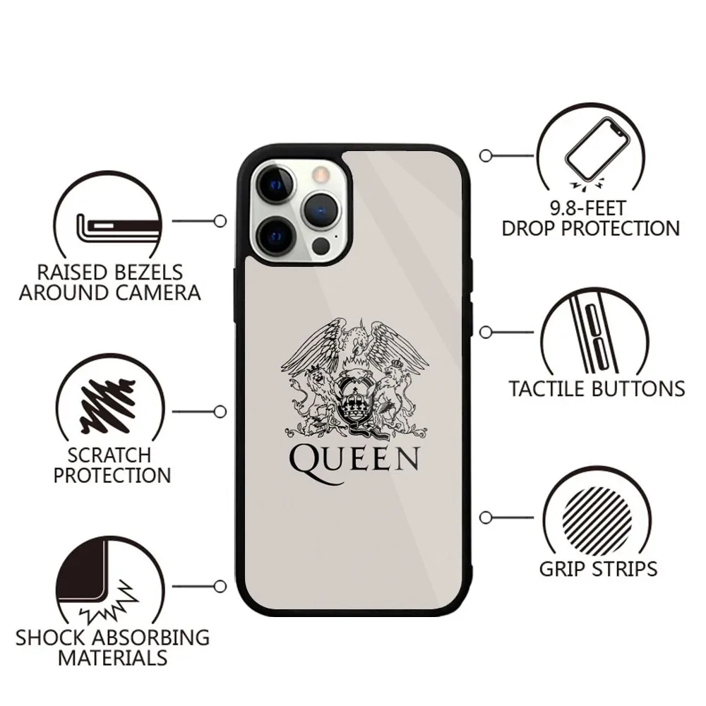 F-Freddie-Mercury Q-Queen Phone Case Strong Magnetic For IPhone 15,14,13,Pro,Max,Plus,11,12,Mini For Magsafe Wireless Charging