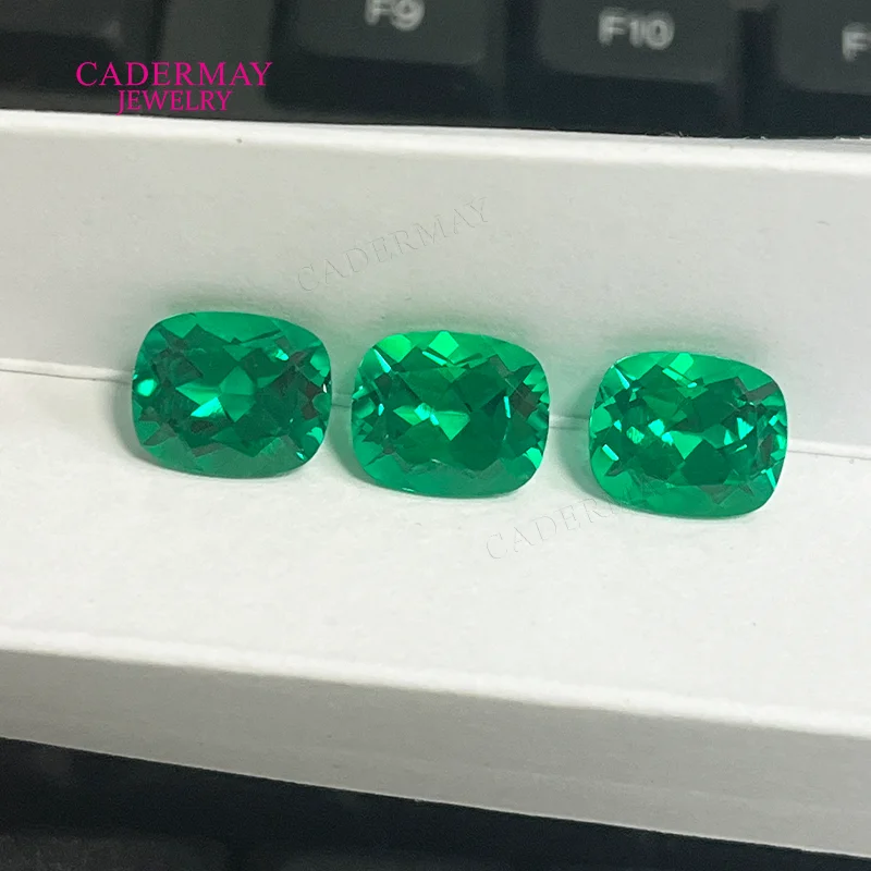 

AGL Certificate Colombia Green Lab Grown Emerald Long Cushion Hydrothermal Emerald With Inculsions Jewelry Making
