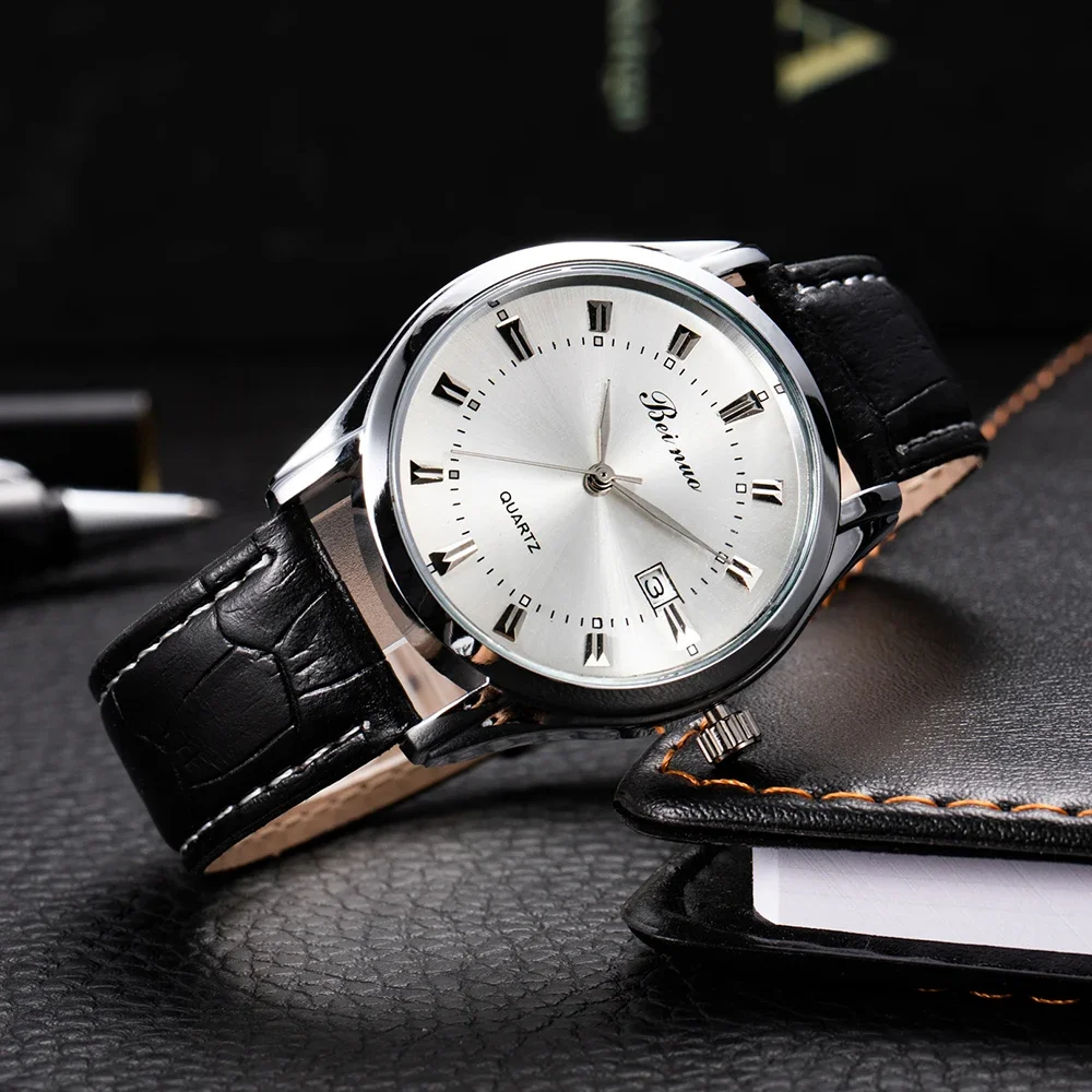 Luxury Brand Men's Watches Simple Quartz Wrist Watches for Man Leather Belt Business Fashion Male Clock Relogios Masculino