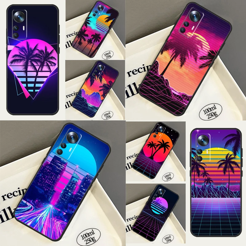 Synthwave Retro 80s Neon For Xiaomi 13 Ultra 11T 12T Pro 12 Lite Case For POCO M4 X3 X5 Pro F3 F4 X4 GT M5 C40 F5