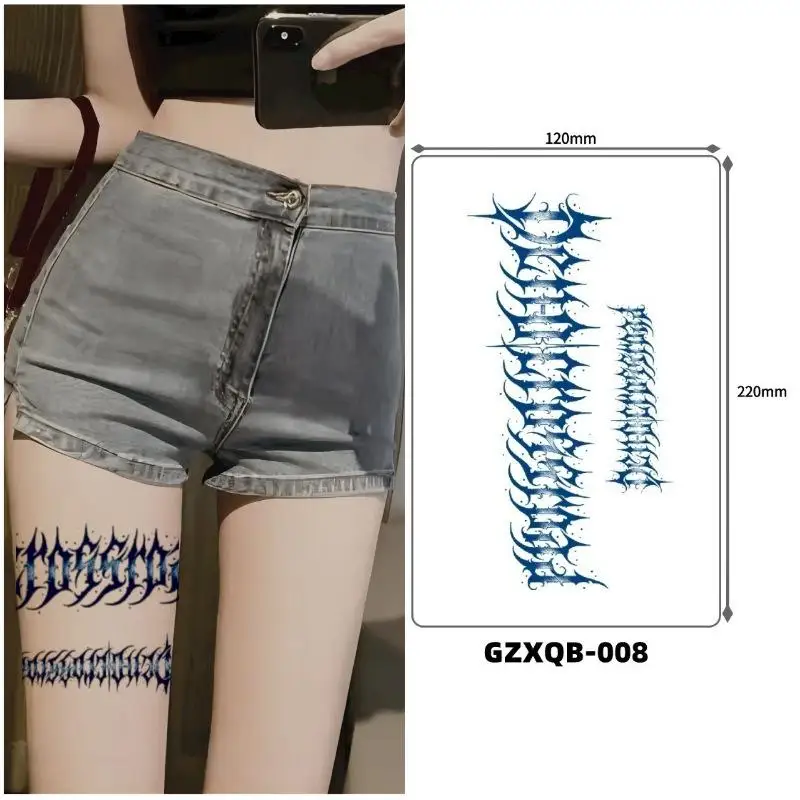 دارجون أسد نمر نصف كم وشم مؤقت مقاوم للماء للرجال والنساء، يدوم طويلاً 15 يومًا، ملصقات وشم مزيفة للحيوانات