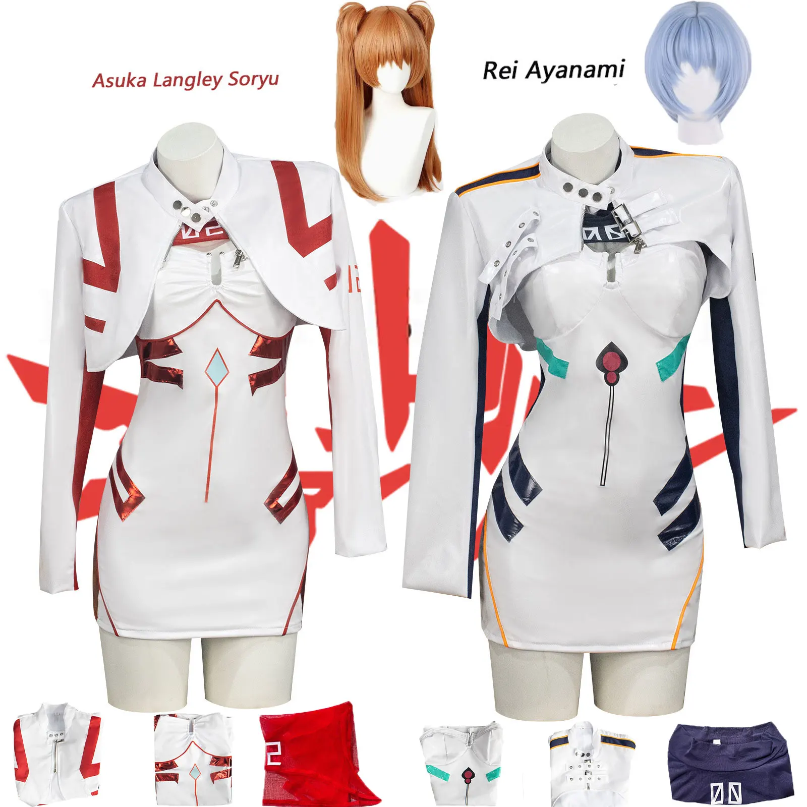 anime-white-plug‑suit-cosplay-costume-asuka-rei-full-set-with-wig-halloween-outfit