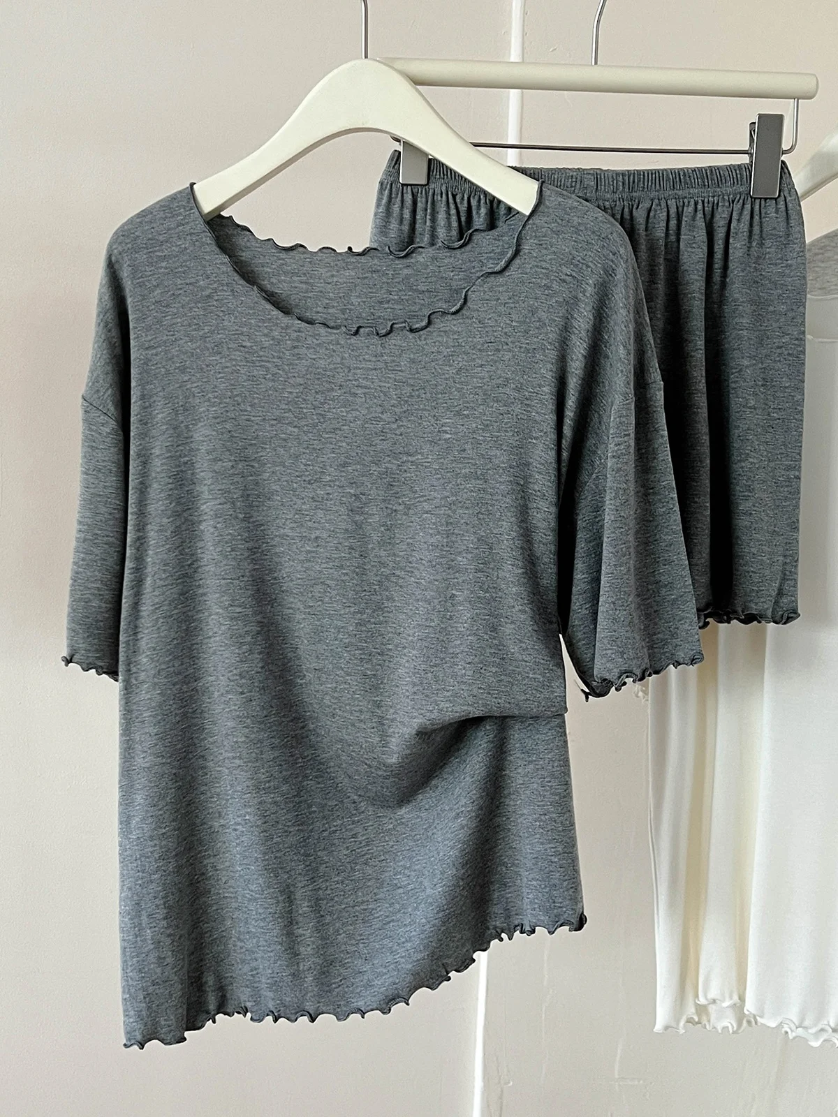 5172 pijamas curtos de algodão modal fresco e macio para mulheres verão novo estilo confortável e respirável conjunto de roupas para casa