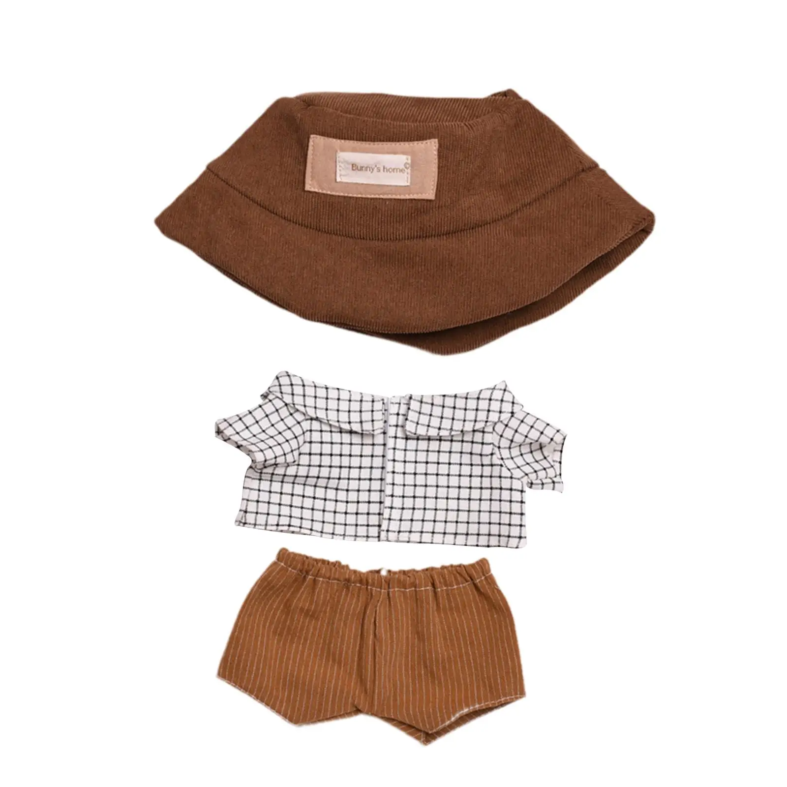 3x bonecas camisa com shorts e chapéu acessório roupas em miniatura para bonecas de 38cm presentes de ação de graças presentes de aniversário presentes de halloween